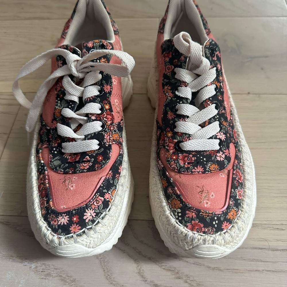 Coach Floral Sneakers - Pink and Black